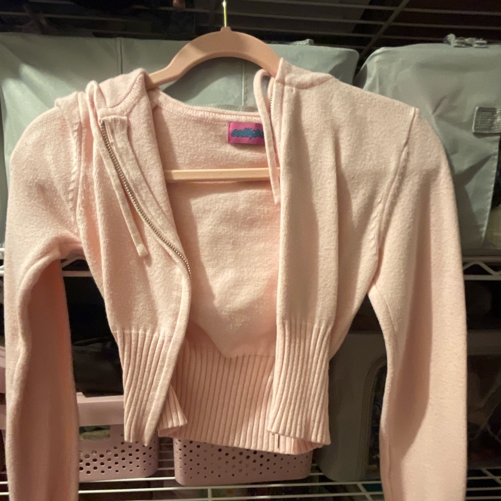 Edikted Soft Pink Women's Zip up Sweater
